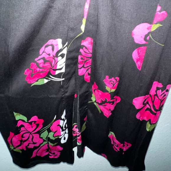 Free People Black and Pink Floral Midi Dress - Picture 9 of 13